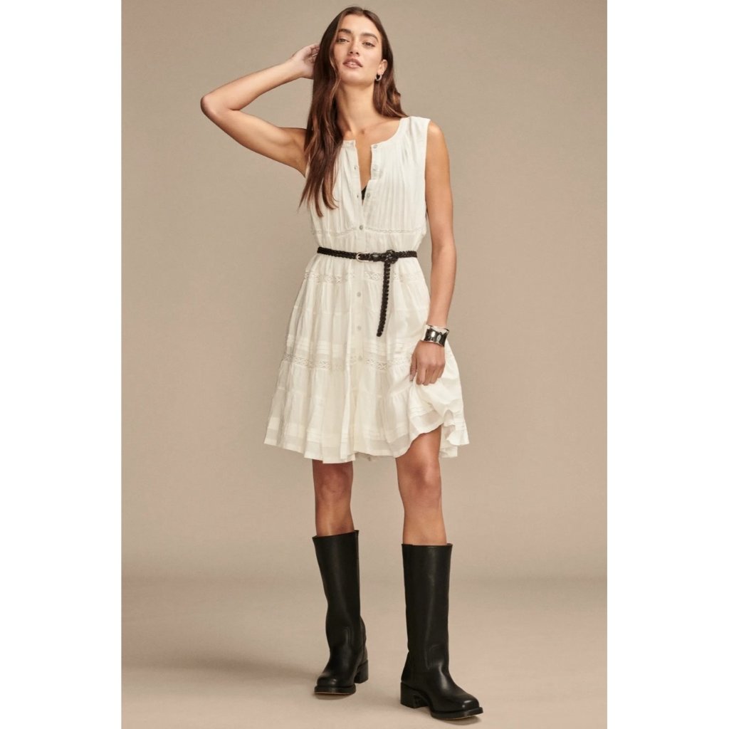 Lucky Brand Womens Everyday Swing Mini Dress White Size S Msrp 119